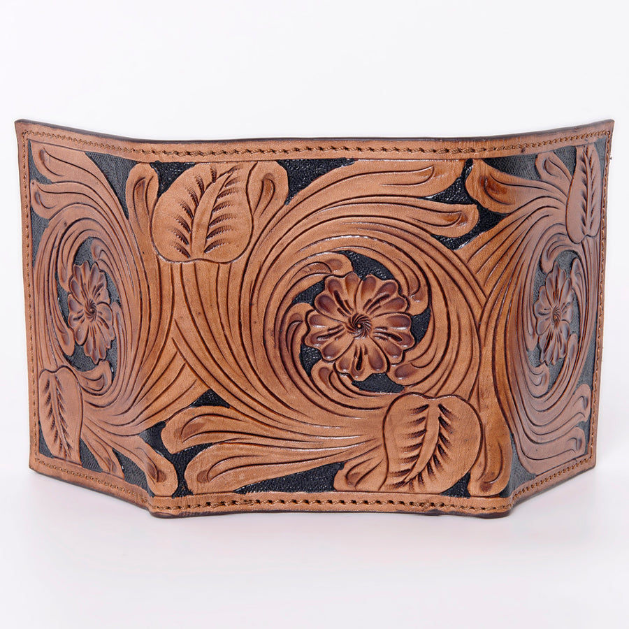 OHLAY Wallet Hand Tooled Genuine Leather Women Bag Western Handbag Purse | Womens Handbags |Leather Belt for Summer