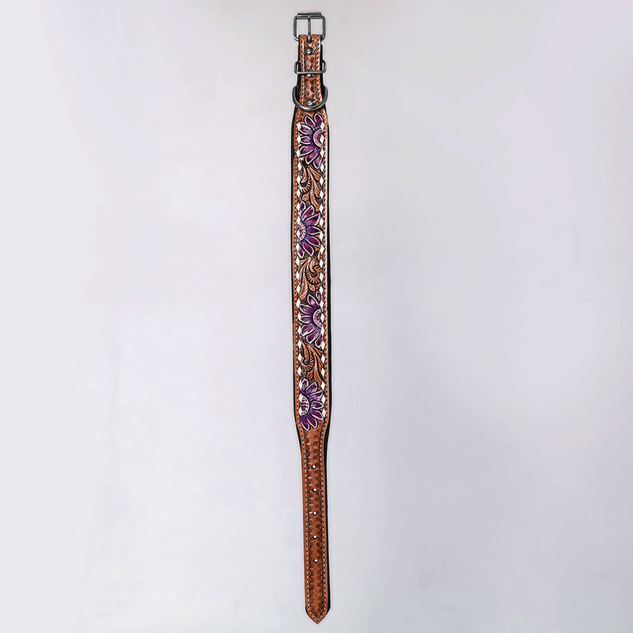HILASON Western Genuine Leather Heavy Duty Hand Painted Dog Collar