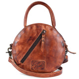 Never Mind Nmbgm136A Canteen Vintage Handmade Genuine Cowhide Leather Women Bag Western Handbag Purse