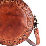 Never Mind Nmbgm136A Canteen Vintage Handmade Genuine Cowhide Leather Women Bag Western Handbag Purse