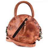 Never Mind Nmbgm136C Canteen Vintage Handmade Genuine Cowhide Leather Women Bag Western Handbag Purse