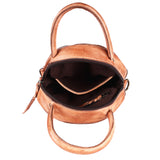 Never Mind Nmbgm136C Canteen Vintage Handmade Genuine Cowhide Leather Women Bag Western Handbag Purse