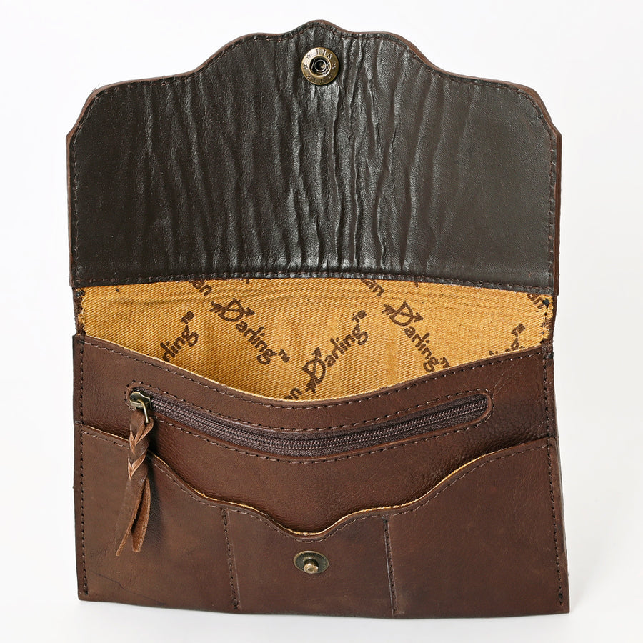 American Darling Clutch Hand Tooled Genuine Leather Western Women Bag Handbag Purse | Purses for Cute
