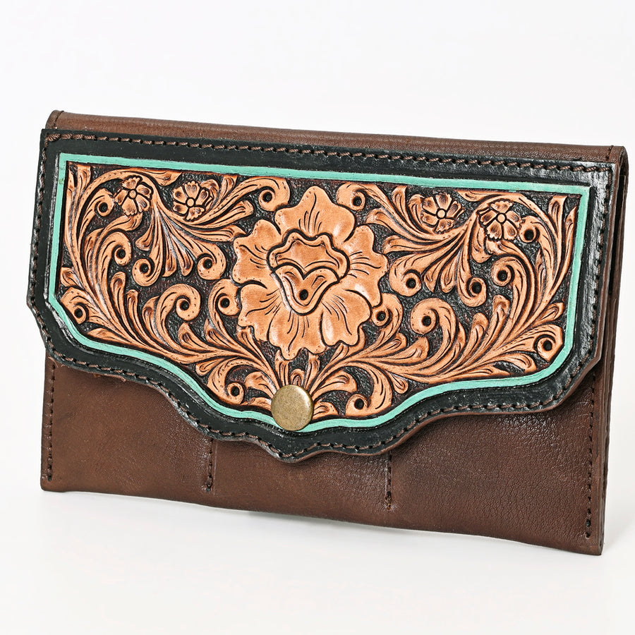 American Darling Clutch Hand Tooled Genuine Leather W. Women Bag by Hilason – Cowboy and equestrian accessories