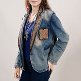 ADBZ041 Genuine leather Hand tooled hand carved Women 100% cotton
