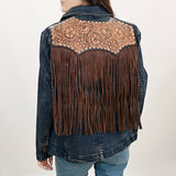 ADBZ044 Genuine leather Hand tooled hand carved Women 100% cotton by Hilason – Cowboy and equestrian accessories