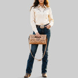 American Darling Wallet Hand Tooled Genuine Leather Western Women Bag | Wristlet Travel