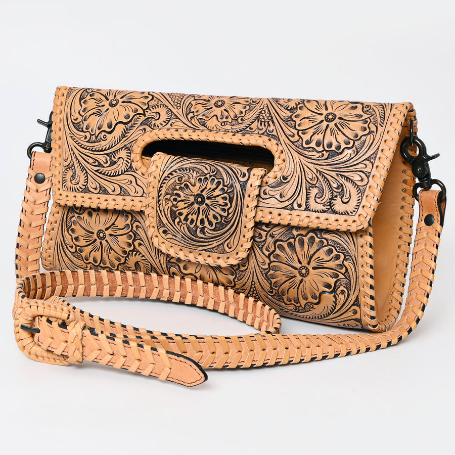 American Darling Wallet Hand Tooled Genuine Leather Western Women Bag | Wristlet Travel - Uhorse