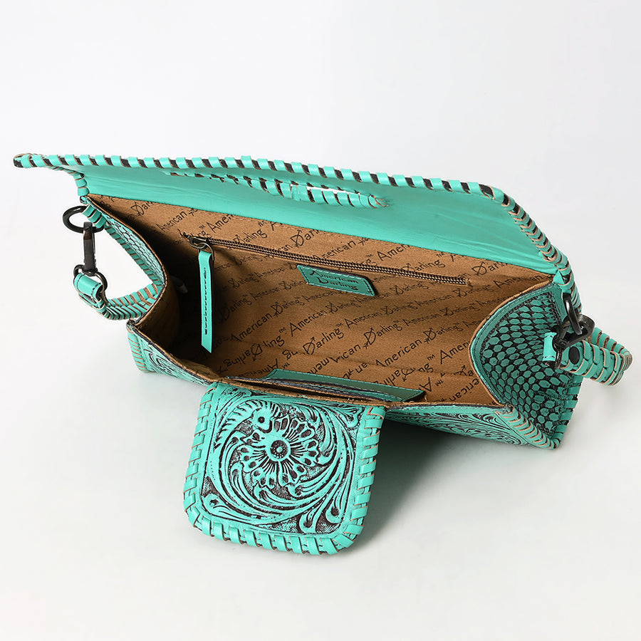 American Darling Wallet Hand Tooled Genuine Leather Western Women Bag | Wristlet Travel