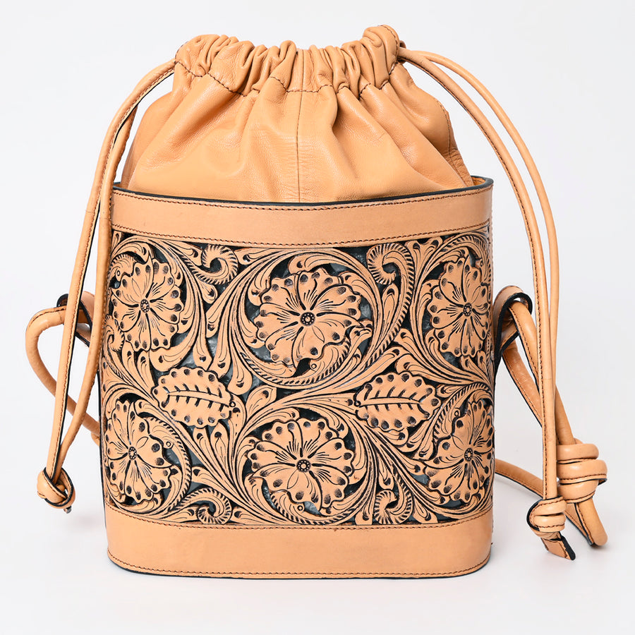 American Darling Bucket Hand Tooled Genuine Leather Western Women Bag Handbag Purse | Travel Bags College Casual