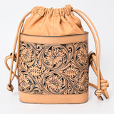 American Darling Bucket Hand Tooled Genuine Leather Western Women Bag Handbag Purse | Travel Bags College Casual