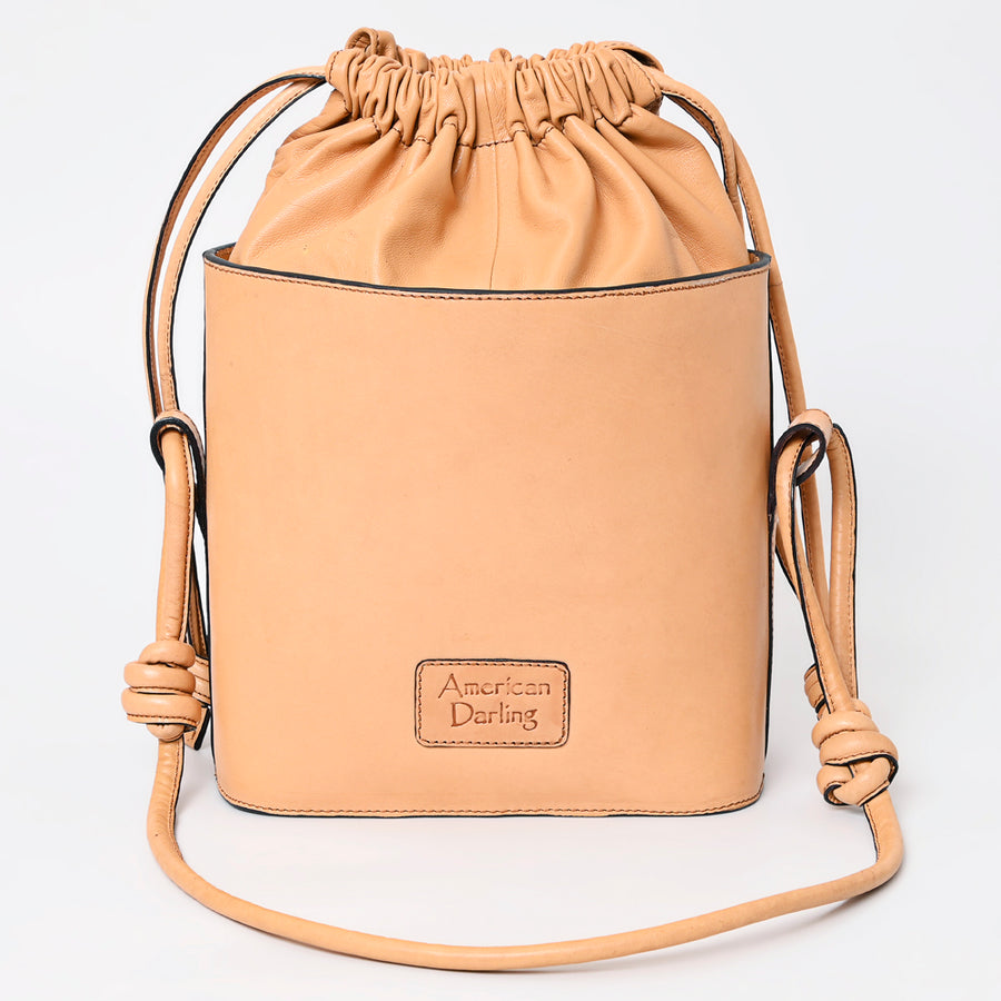 American Darling Bucket Hand Tooled Genuine Leather Western Women Bag Handbag Purse | Travel Bags College Casual