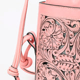 American Darling Bucket Hand Tooled Genuine Leather Western Women Bag Handbag Purse | Travel Bags College Casual
