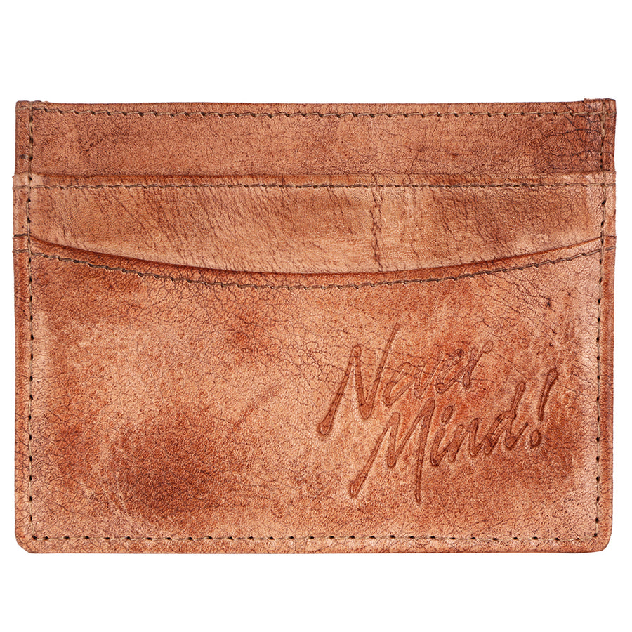 Never Mind Card-Holder Vintage Handmade Genuine Cowhide Leather Women Bag Western Handbag Purse - Uhorse