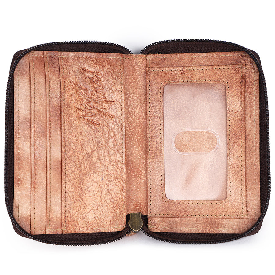 Never Mind Nmbgm146A Wallet Vintage Handmade Genuine Cowhide Leather Women Bag Western Handbag Purse
