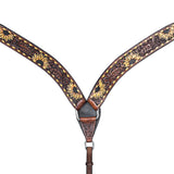 Comfytack Sunflower Hand Painted Horse Western Leather Breast Collar Brown - Uhorse