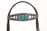 Comfytack Horse Hand Painted Genuine Leather Breast Collar Headstall
