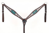 Comfytack Horse Hand Painted Genuine Leather Breast Collar Headstall