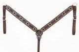 Comfytack Sunflower Western Horse Leather Breast Collar & Headstall Brown