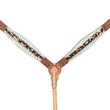 HILASON Western Horse Breast Collar American Hairon Leather Tan - Uhorse