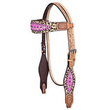HILASON W. H. Headstall American Hairon Leather Tan by Hilason – Cowboy and equestrian accessories