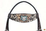 HILASON Western Horse Headstall & Breast Collar American Leather Hand Carving