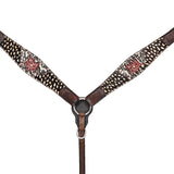 HILASON W. H. Floral Headstall Breast Collar Leather Brown by Hilason – Cowboy and equestrian accessories