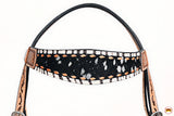 HILASON Western Horse Headstall & Breast Collar American Leather Hand Carving
