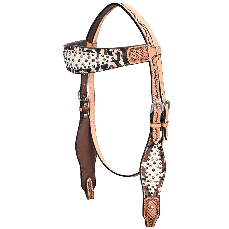 HILASON Western Horse Headstall American Leather Tan - Uhorse