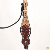 HILASON Western Horse Headstall & Breast Collar American Leather Hand Carving