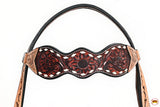 HILASON Western Horse Headstall & Breast Collar American Leather Hand Carving