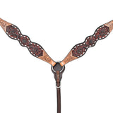 HILASON Western Horse Headstall Breast Collar Leather Brown - Uhorse
