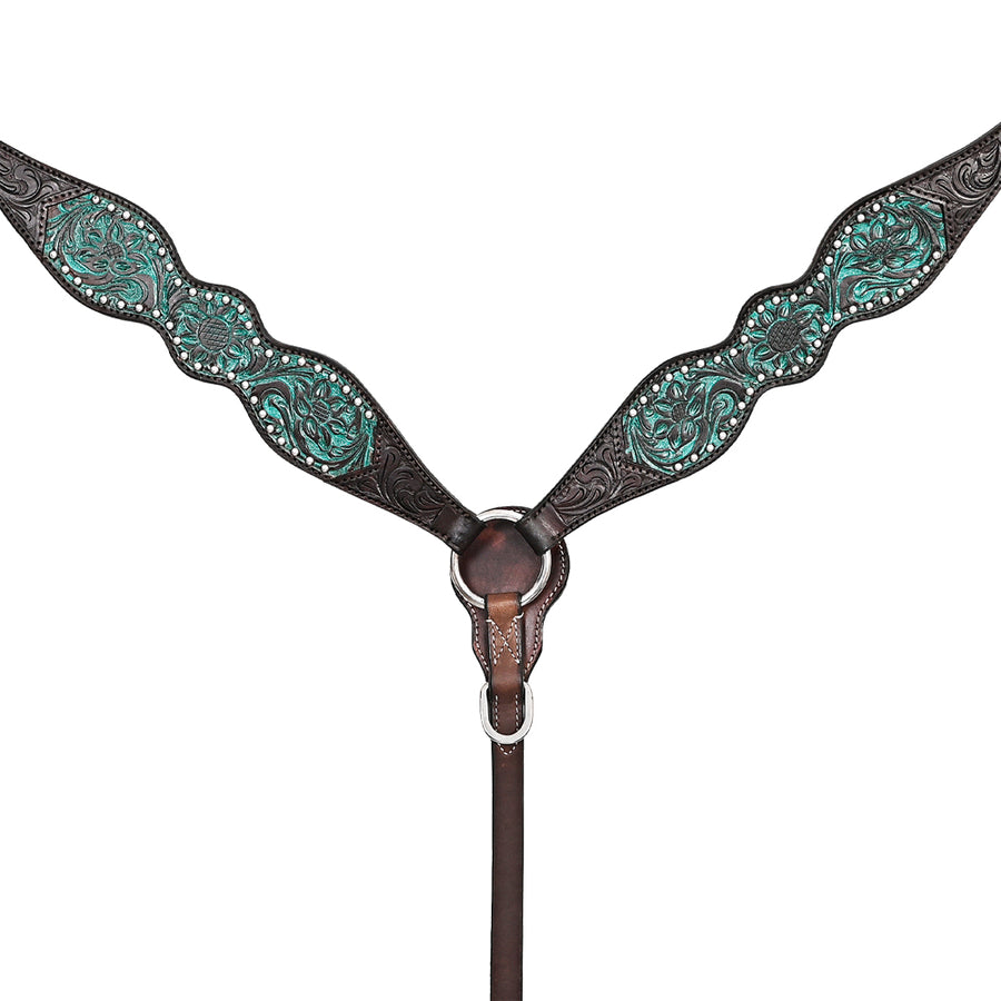 HILASON W. H. Breast Collar American Leather Brown by Hilason – Cowboy and equestrian accessories