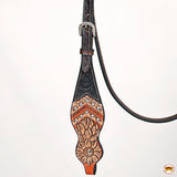 HILASON Western Horse Headstall & Breast Collar American Leather Hand Carving