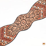 HILASON Western Horse Floral Headstall Breast Collar Set American Leather Brown | Tack for Horses