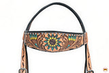 HILASON Western Horse Headstall & Breast Collar American Leather Hand Carving