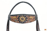 HILASON Western Horse Headstall & Breast Collar American Leather Hand Carving