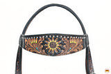 HILASON Western Horse Headstall & Breast Collar American Leather Hand Carving