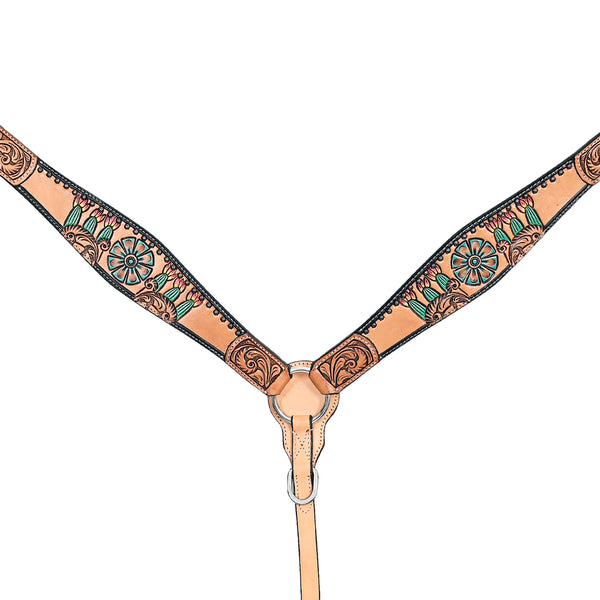 HILASON Western Horse Headstall Breast Collar Leather Tan - Uhorse
