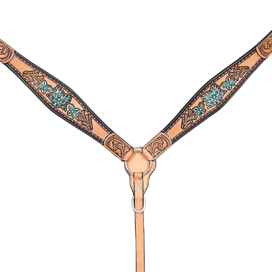 HILASON Western Horse Headstall Breast Collar Leather Tan - Uhorse