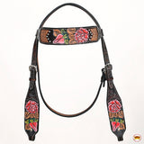 HILASON Western Horse Headstall Breast Collar Leather Brown