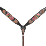 HILASON Western Horse Headstall Breast Collar Leather Brown