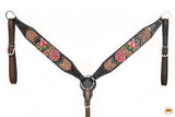 HILASON Western Horse Headstall Breast Collar Leather Brown