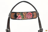 HILASON Western Horse Headstall & Breast Collar American Leather Hand Carving