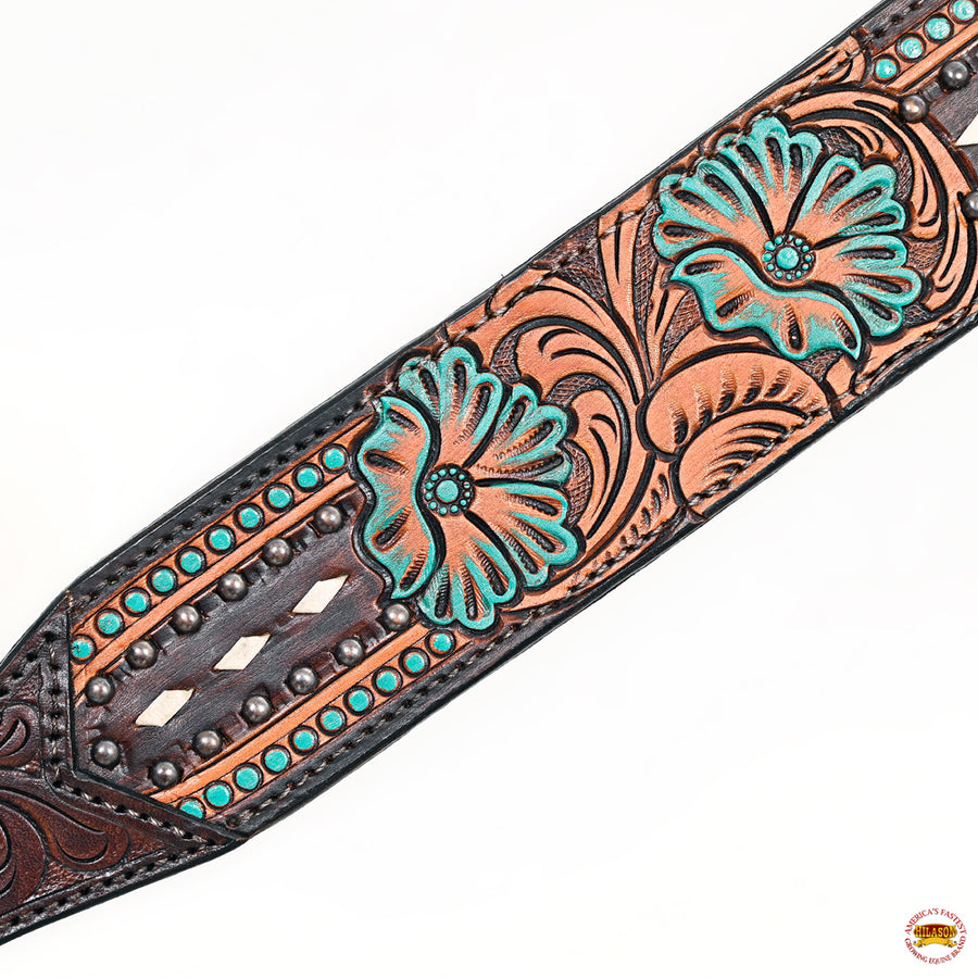 HILASON Western Horse Headstall Breast Collar Leather Tan | Tack Set for Horses