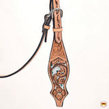 HILASON Western Horse Headstall & Breast Collar American Leather Hand Carving