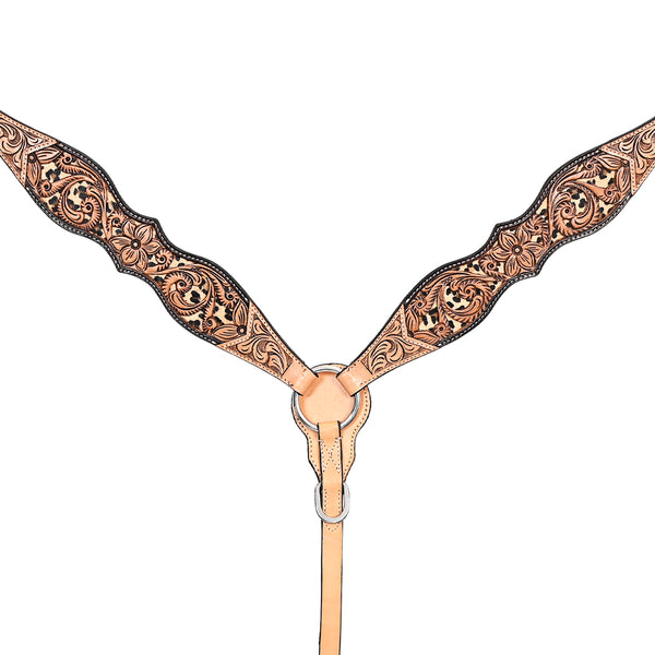 HILASON Western Horse Headstall Breast Collar Leather Tan - Uhorse