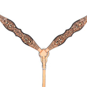 HILASON Western Horse Headstall Breast Collar Leather Brown | Tack Set for Horses