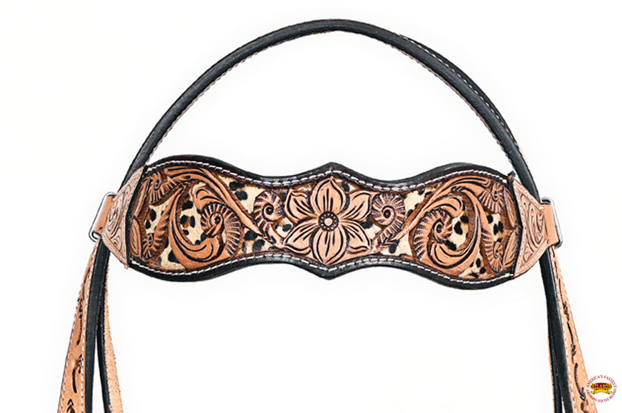 HILASON Western Horse Headstall American Leather Tan