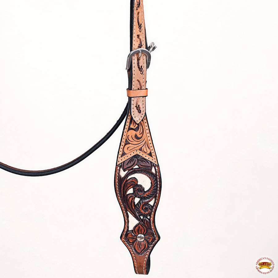 HILASON Western Horse Headstall & Breast Collar American Leather Hand Carving